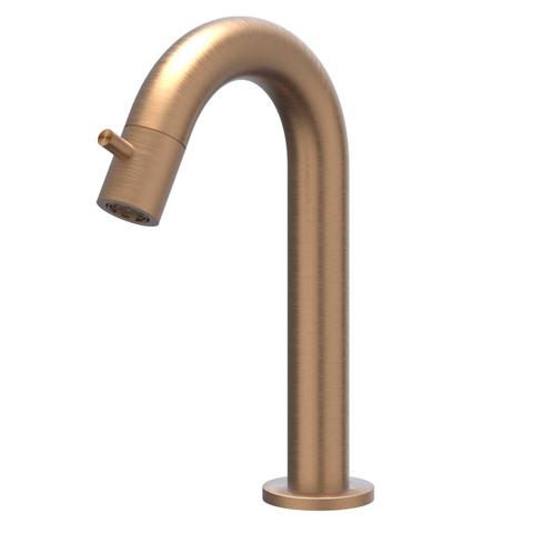 IVY Concord Robinet de lavabo - courbé - montage en surface - bas - ACIER INOXYDABLE 316 - cuivre brossé mat PVD SW1031219