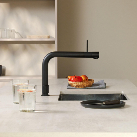 Quooker Front kokendwaterkraan - Combi+ reservoir - Warm / kokend water - Zwart mat SW804561