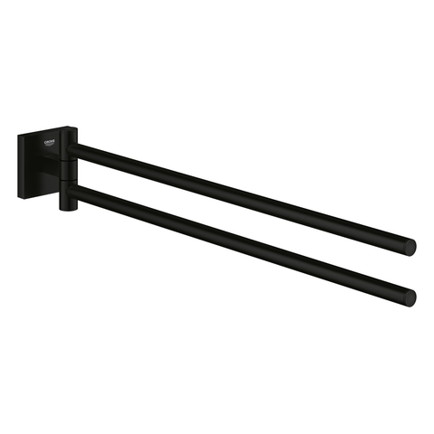 GROHE Start Cube porte-serviettes - 43.8cm - 2 bras - orientable - noir mat SW1126536
