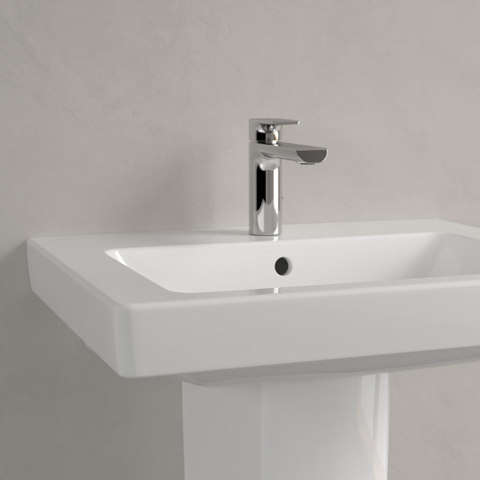 Villeroy & Boch Subway 2.0 wastafel - 60x47cm - 1 kraangat - met overloop CeramicPlus - White Alpine (glans wit) 1024080