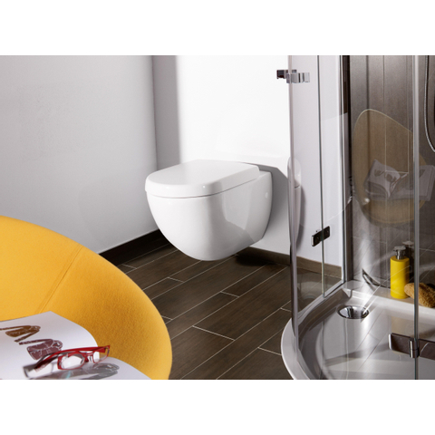 Villeroy & Boch Subway closetzitting - quickrelease - met rvs scharnieren - White Alpine (glans wit) 0123402