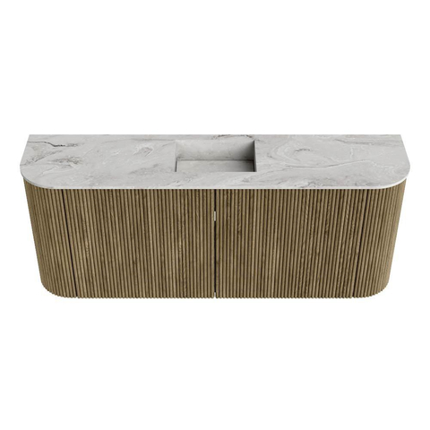 Mondiaz JOYA-DLUX 103.2cm toiletmeubel - ronding links en rechts kleur Dusk - Wastafel FAYE positie Midden Zonder kraangat kleur Glace. SW1423187