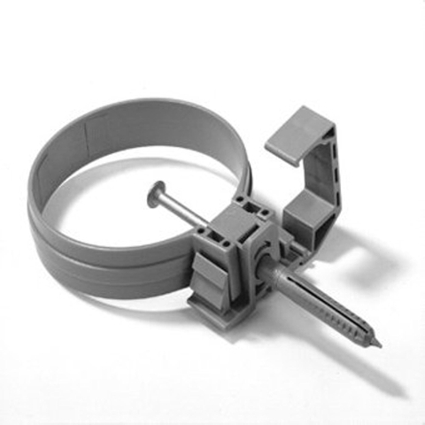 Dyka PVC KPA beugel 80mm m. slagplugconstructie grijs SW420851