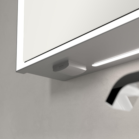 Villeroy & Boch My View Now spiegelkast - met 3 deuren - met led verlichting en wastafelverlichting - 140x75x16.8cm - met in/uit schakelaar - Aluminium (zilver) SW701121