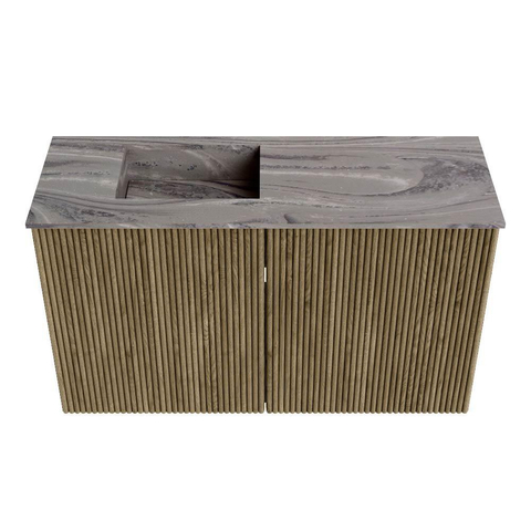 Mondiaz JOYA-DLUX 70cm meuble de toilette - couleur Dusk - Vasque FAYE position Gauche Sans trou de robinet couleur Sombra. SW1426130