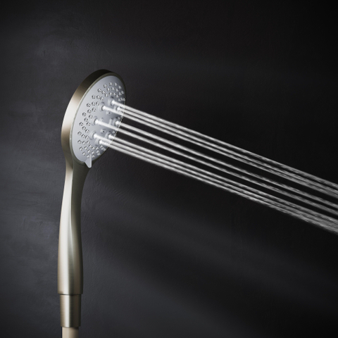 Hotbath Mate Handdouche - met 3 standen - 23cm - diameter 10cm kunststof - kunststof - geborsteld nikkel (RVS) SW12479
