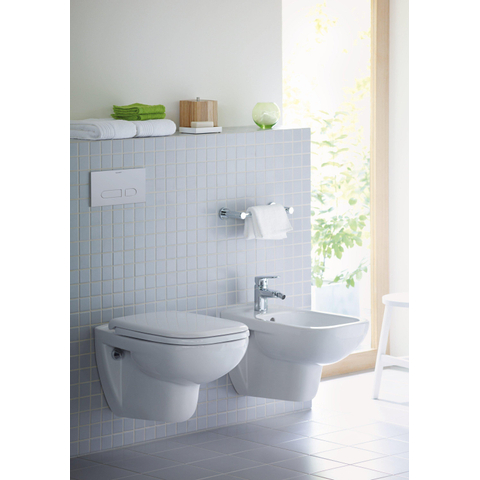 Duravit D-code Wandcloset - diepspoel - spoelrandloos - 35.5x54.5cm - rimless - wit SW104232