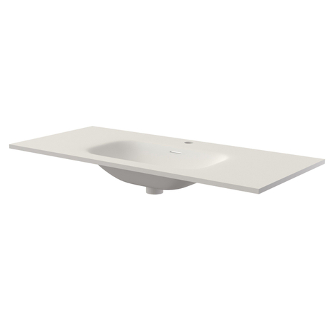 Saniclass Flow lavabo - 101x46x1.5cm - vasque centrale - 1 trou de robinet - blanc SW1174115