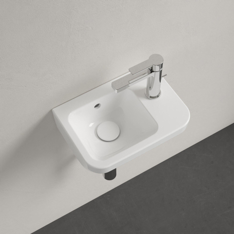 Villeroy & Boch Architectura fontein - 36x26cm - 1 kraangat rechts - met overloop ceramic - White Alpine (glans wit) SW68793
