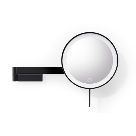 Zack Linea make-upspiegel – rond – 38x26,3 cm – LED-verlichting – 5x vergrotend, dimbaar – Zwart SW1159370