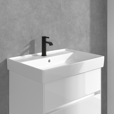 Villeroy & Boch Dawn 1 greeps wastafelkraan - zonder pop up afvoergarnituur - mat zwart SW974123