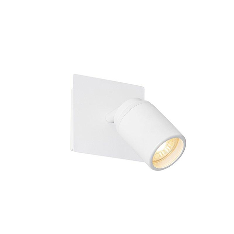 QAZQA Ducha plafonnier de salle de bains - 10x10cm - 1 spot - IP44 - carré - blanc mat SW1187231