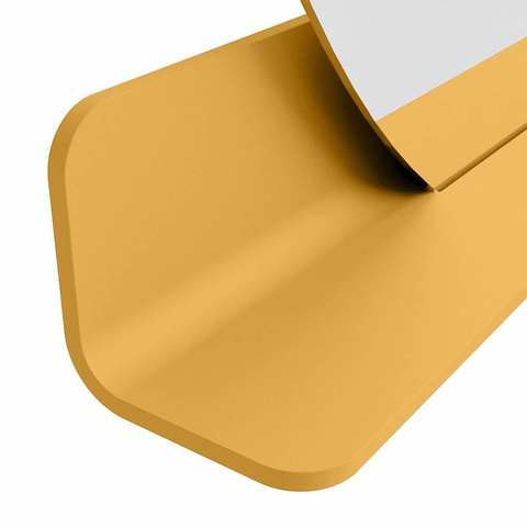 Mondiaz SPOT miroir – Ø 120 cm – avec tablette – Ocher (jaune) SW1235568