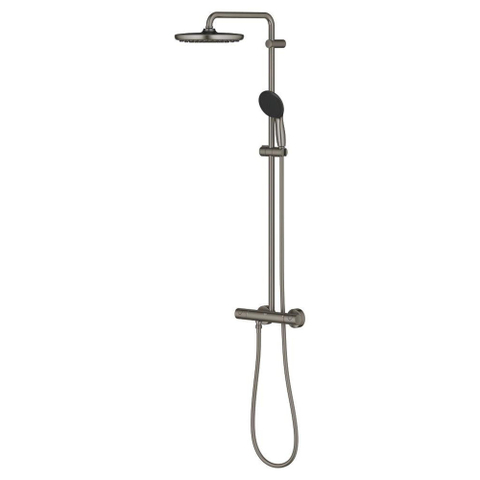 GROHE Vitalio Start doucheset - met thermostaat - geborsteld hard graphite (antraciet) SW1590101