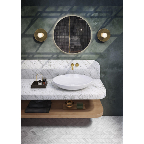 Villeroy & Boch Loop & Friends opzetwastafel - 62x42cm - zonder kraangat - met overloop - White Alpine (glans wit) SW644119