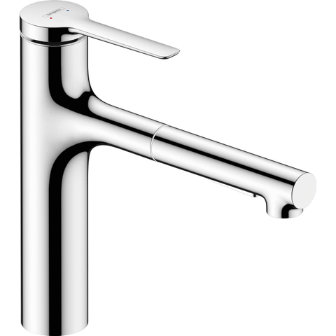 Hansgrohe Zesis m33 1 greeps keukenkraan - 160 metalen uittrekbare. vuistdouche - 2jet - chroom SW918654