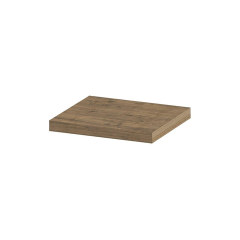 INK 35d étagère murale - 40x35x3.5cm - bord avant chanfreiné - pour niche - MFC Chêne naturel SW493411