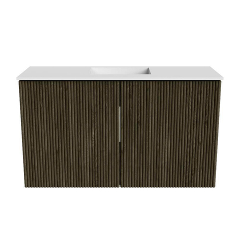 Mondiaz JOYA 70cm meuble de toilette - couleur Shadow - Vasque FAYE position Milieu Sans trou de robinet couleur Talc SW1421424
