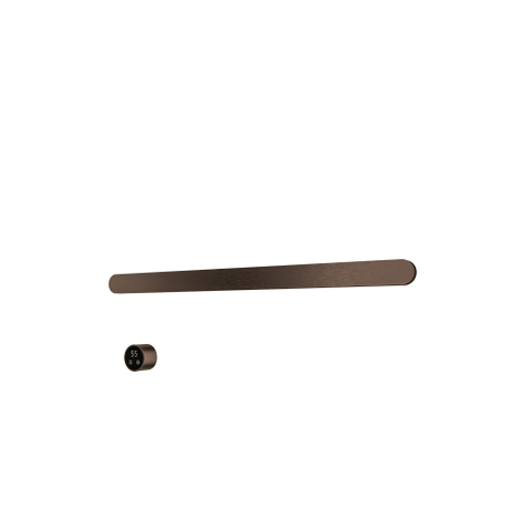Hotbath &MORE Handdoekradiator - 80x19cm - soft square - 1 stangen - horizontaal - met schakelaar - tuscan bronze (brons) SW1245808