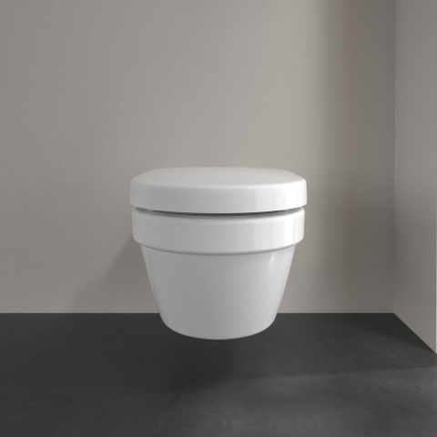 Villeroy & Boch Vicare Architecturawandcloset - diepspoel Vita - 37x70cm - zonder spoelrand CeramicPluswit - White Alpine (glans wit) SW106437