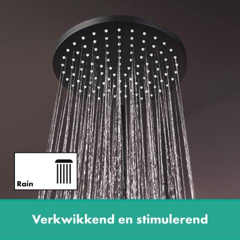 Hansgrohe Vernis Blend douche de tête - 20cm - rond - 1 jet - noir mat SW651583