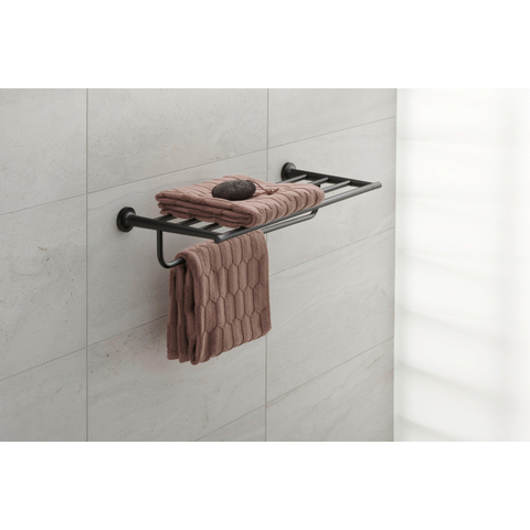Duravit Starck T Handdoekhouder - 4 rijen - 61cm - mat zwart SW297093