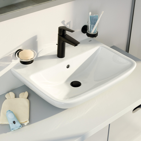 GROHE Start porte-savon - avec support - verre - noir mat SW1126697