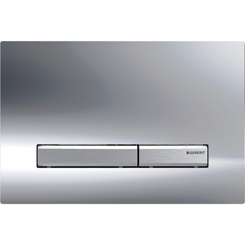 Geberit Sigma50 bedieningsplaat - 2-toets spoeling - vierkant - dualflush - glans chroom SW259160