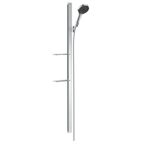 Hansgrohe RainFinity Glijstangset - met 130 - 3jet - handdouche - met zeepschaal - 150cm - met doucheslang - 160cm - hoogglans chroom SW358889