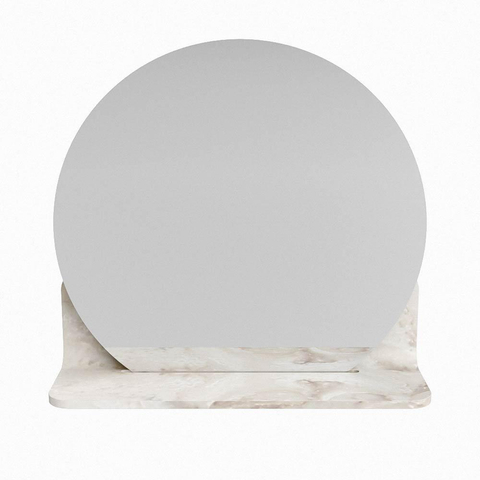 Mondiaz SPOT miroir – Ø 40 cm – avec tablette – Frappe (marbre beige) SW1235628