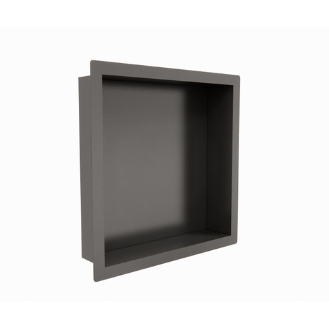 Fortifura Galeria Inbouwnis - 30x30x7cm - PVD - geborsteld gunmetal (antraciet) SW809411