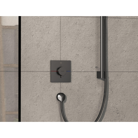 Hansgrohe ShowerSelect Comfort E Thermostaat - inbouw - 1 functie - zwart chroom SW918059