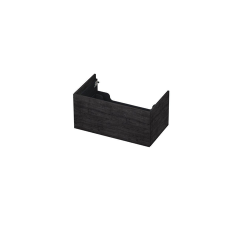 INK Wastafelonderkast - 80x45x37.6cm - 1 lade - push to open - met recht opdekfront - MFC - Houtskool eiken SW439261