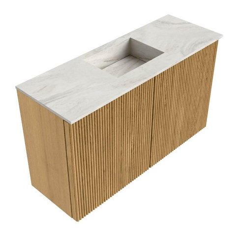 Mondiaz JOYA-DLUX Meuble de salle de bains 70cm - couleur Oak - Vasque FAYE position Milieu 1 trou de robinet couleur Ostra. SW1422192