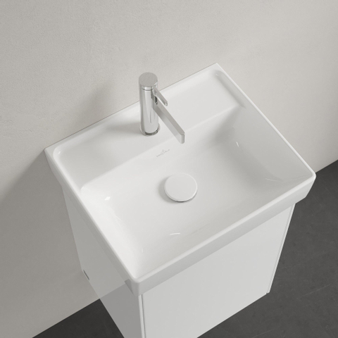 Villeroy & Boch Collaro fontein - 45x37cm - zonder overloop - 1 kraangat CeramicPlus - White Alpine (glans wit) SW358369