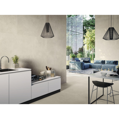 ÉCHANTILLON Terravito Aderno carreau mural et de sol - 60x120cm - 9.5mm - Rectangle - rectifié - effet béton - Beige Mat SW735841