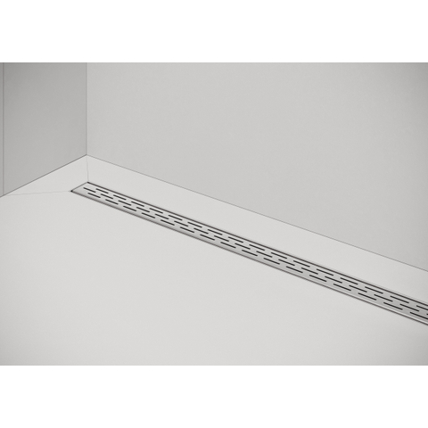Easy Drain Compact FF caniveau de douche plaque simple avec sortie latérale 6x90cm 30mm inox 2301782