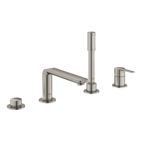 Grohe Lineare New Afbouwdeel - voor 4-gats badrandcombinatie - met baduitloop - met handdouche - doucheslang 200cm - Supersteel (RVS) SW97559