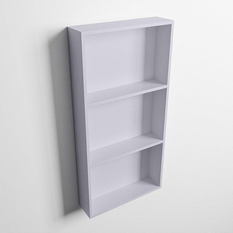 Mondiaz Easy nis 29.5x59.5x8cm voor Inbouw/opbouw 3 open vakken Solid surface Cale/Cale SW643772