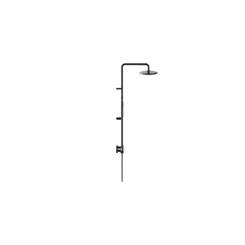 GO by Van Marcke Nero opbouw regendoucheset – thermostatisch – Ø25 cm hoofddouche – 2-standen handdouche – zwart mat SW369966