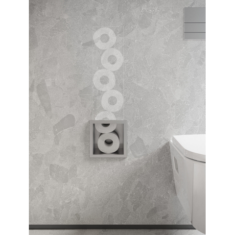 Hansgrohe XtraStoris Original Toiletrolhouder - voorraad 6 rollen - brushed stainless steel SW1590306