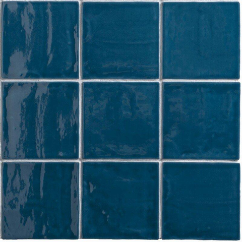 Terravito Viondo carreau mural - 13x13cm - 10mm - Carré - Bleu marine Brillant SW542671