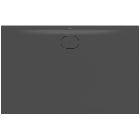 Villeroy & Boch Ecora douchebak - 140x90x3.5cm - afvoer lange zijde - anthracite (antraciet) SW1558875