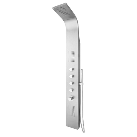 Xellanz Huron colonne de douche hydromassante 165x20cm avec robinet thermostatique inox SW10503