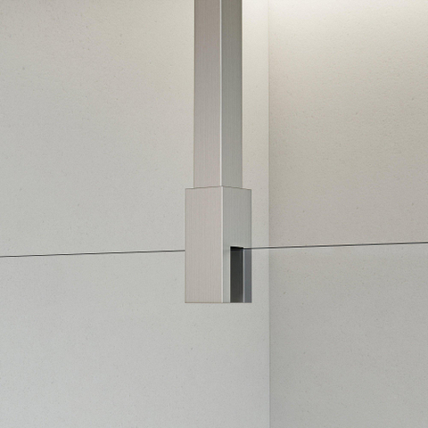 FugaFlow Eccelente Vetro Stabilisatiestang - plafond - tbv inloopdouche badkamer 125cm - geborsteld RVS SW1123724