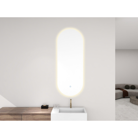 Wiesbaden Lumia Spiegel ovaal - met LED dimbaar en spiegelverwarming - 50x100cm SW892029