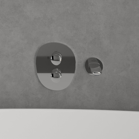 Villeroy & Boch Antao Inbouwthermostaat - met stopkraan - hoogglans chroom SW974263