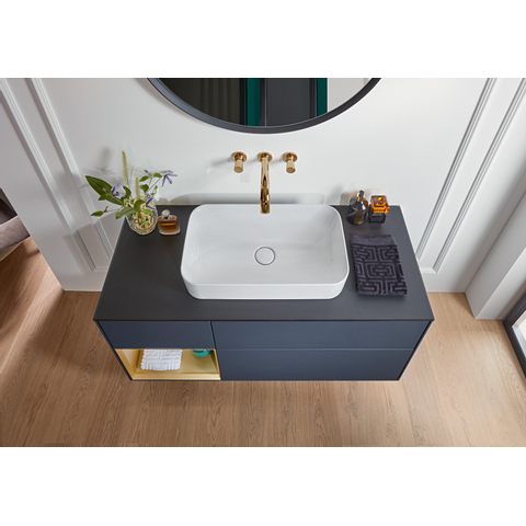Villeroy & Boch finion opzetwastafel - 60x35cm - zonder kraangat - zonder overloop CeramicPlus - White Alpine (glans wit) SW106464