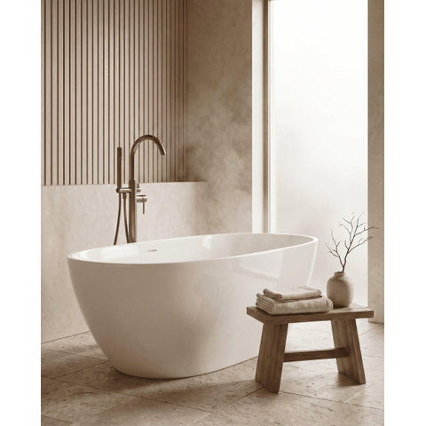 ZEZA Eloise Baignoire îlot - 170x80cm - Acrylique - siphon - blanc brillant SW1186424