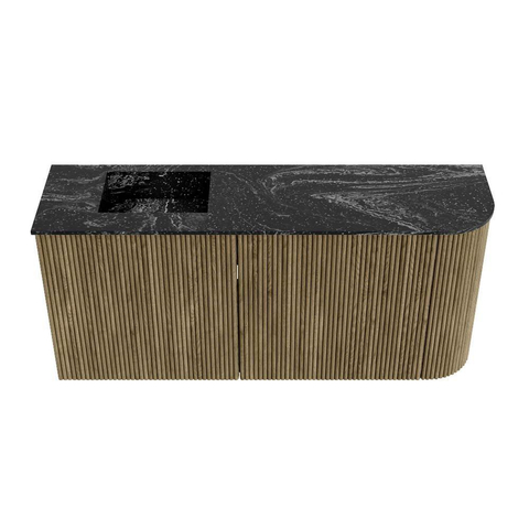 Mondiaz JOYA-DLUX 91.6cm toiletmeubel - ronding rechts kleur Dusk - Wastafel FAYE positie Links 1 kraangat kleur Lava. SW1423243